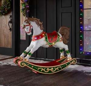 3.5 ft. Multi Color LED Lights Rocking Horse Indoor/ Outdoor Christmas Holiday